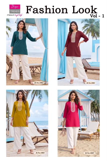 Diya trends fashion look cotton kurtis wholesale online